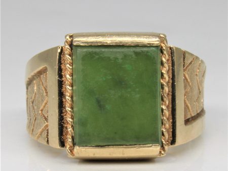 Nephrite Jade Cocktail Ring | 2.40ct | SZ 9.75 | Fashion