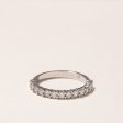 14k White Gold Semi Eternity Diamond Band | 0.72ctw | SZ 8.25 Online Sale