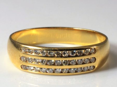 Triple Row Channel Diamond Band | 0.25ctw | SZ 7.5 | Online