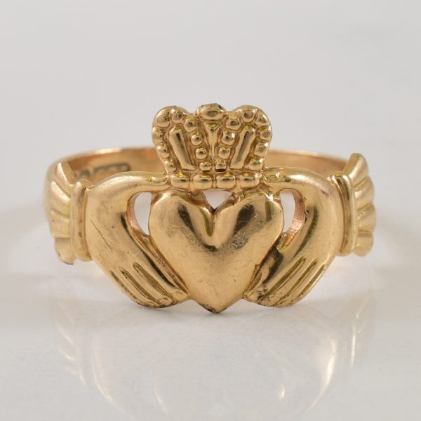 1985 Dublin 9k Yellow Gold Claddagh Ring | SZ 7.75 | Online now