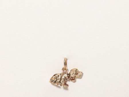 10k Yellow Gold Bobble Head Dog Charm For Cheap