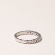 14k White Gold Semi Eternity Diamond Band | 0.72ctw | SZ 8.25 Online Sale