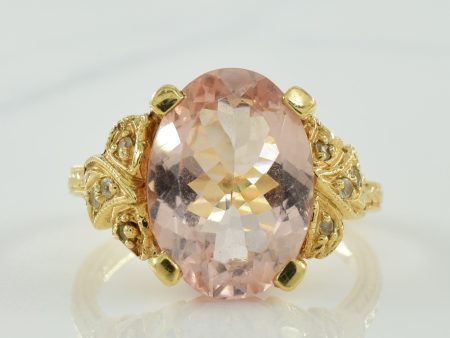 Morganite & Synthetic Spinel Ring | 4.75ct, 0.10ctw | SZ 7 | Online Hot Sale