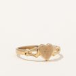 10k Yellow Gold Heart Ring | SZ 2.5 | Online