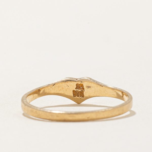 10k Yellow Gold Heart Ring | SZ 4 | Discount