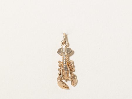 10k Yellow Gold Lobster Charm Hot on Sale