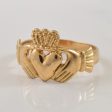 1985 Dublin 9k Yellow Gold Claddagh Ring | SZ 7.75 | Online now