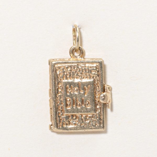 10k Yellow Gold Holy Bible Charm Online Hot Sale