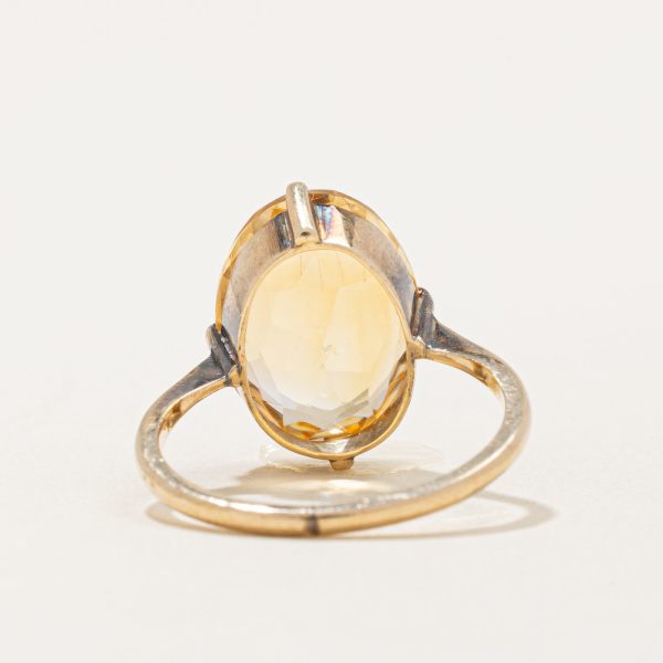 Vintage Citrine Cocktail Ring | 5.00ct | SZ 5.5 | Discount