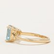 100 Ways  Aquamarine & Diamond Toi et Moi Ring | 1.30ct, 0.54ct | SZ 6.75 | For Discount