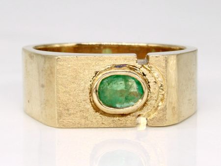 10k Yellow Gold Oval Cut Emerald Ring | 0.27ct | SZ 9.75 | Online