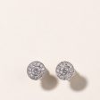 10k White Gold Cluster Diamond Earrings | 0.57ctw Online Hot Sale