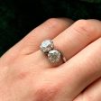 Vintage Diamond Toi Et Moi Ring | 3.20ctw | SZ 6.75 | For Cheap