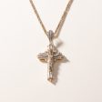 10k Yellow Gold Diamond Cross Necklace | 0.54ctw | 20  Discount