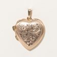 10k Yellow Gold Heart Locket Pendant Hot on Sale