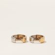 10k Two Tone Gold Hoop Earrings For Cheap