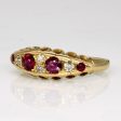 Vintage Birmingham Ruby & Diamond Ring | 0.30ctw, 0.06ctw | SZ 5.5 | Cheap