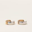 10k Two Tone Gold Hoop Earrings For Cheap