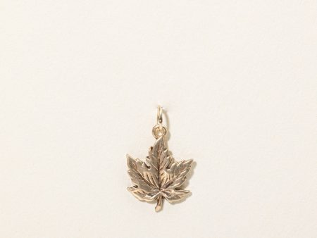 10k Yellow Gold Maple Leaf Charm For Cheap