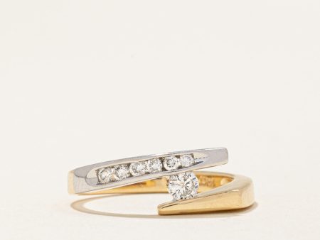 Two Tone Gold Diamond Bypass Ring | 0.25ctw | SZ 6.25 | Supply