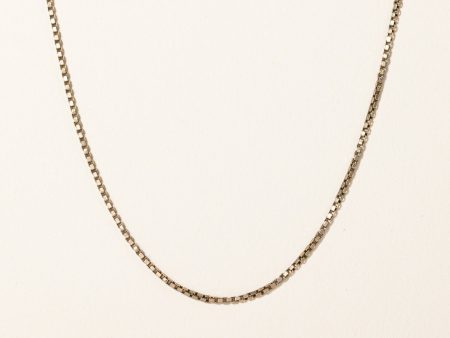 Yellow Gold Box Link Chain | 21  | Fashion