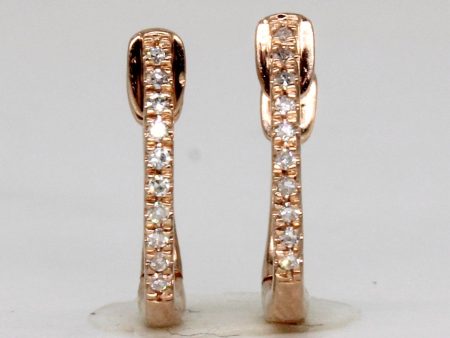 10k Rose Gold Diamond Hoop Earrings | 0.06ctw | Supply