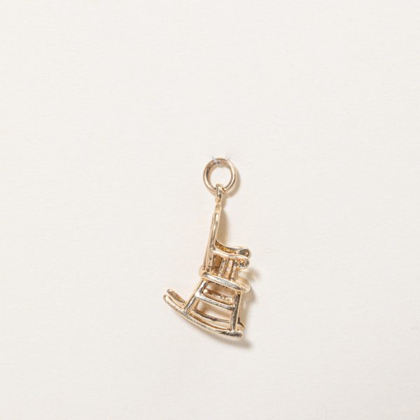 10k Yellow Gold Rocking Chair Charm For Discount