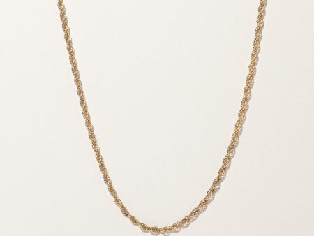 Yellow Gold Rope Chain | 16 | For Discount