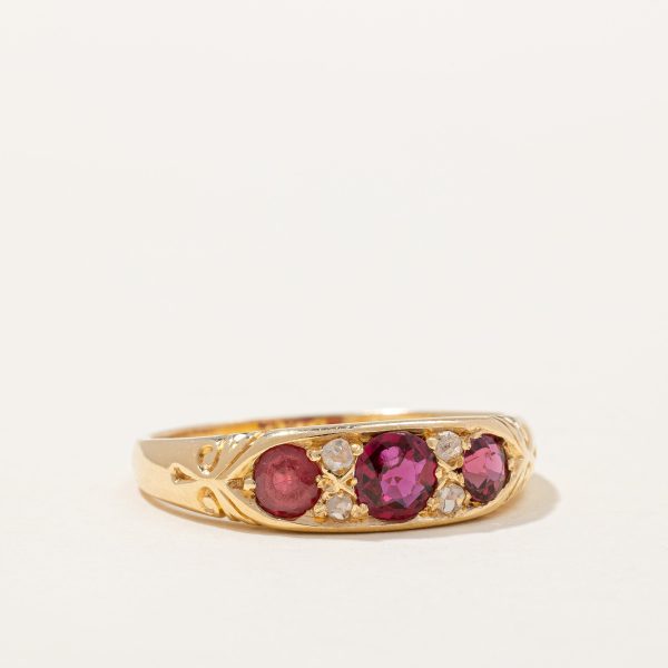 Victorian Era Ruby & Diamond Ring | 0.70ctw, 0.08ctw | SZ 7.25 | For Discount