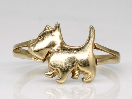 10k Yellow Gold Highland Terrier Ring | SZ 7.5 | Online Sale