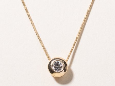 10k Yellow Gold Diamond Bezel Pendant Necklace | 0.28ctw | 20  Online Hot Sale