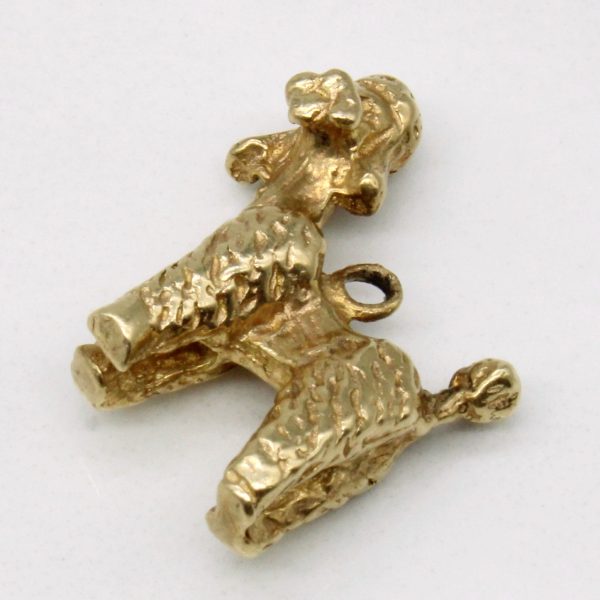 10k Yellow Gold Poodle Charm Hot on Sale