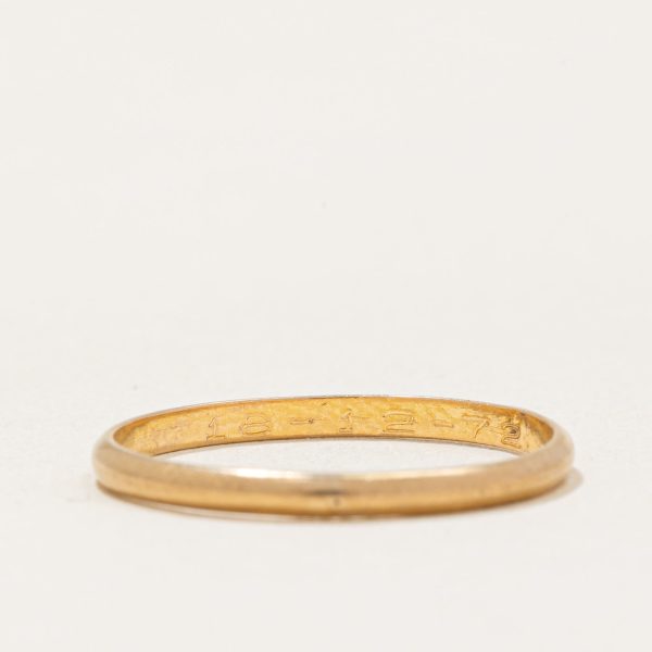 Vintage Portuguese Hallmakred 19k Yellow Gold Band | SZ 6.25 | For Cheap