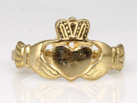 10k Yellow Gold Claddagh Ring | SZ 7.5 | For Sale