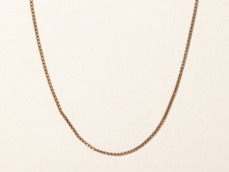 Yellow Gold Thin Box Link Chain | 23  | For Cheap