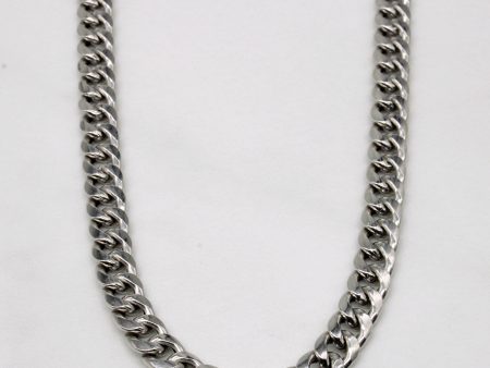 10k White Gold Cuban Link Chain | 22  | Supply