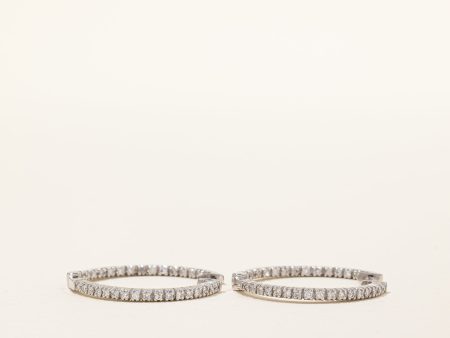 10k White Gold Diamond Hoop Earrings | 0.30ctw | Cheap