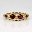 Vintage Birmingham Ruby & Diamond Ring | 0.30ctw, 0.06ctw | SZ 5.5 | Cheap