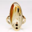 10k Yellow Gold Agate Cocktail Ring | 7.50ct | SZ 4 | Fashion