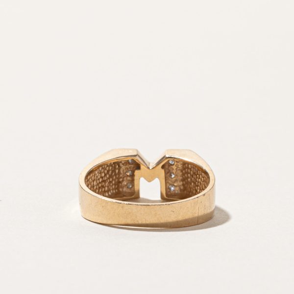 Diamond M Letter Ring | 0.06ctw | SZ 8.5 | Hot on Sale