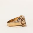 10k Two Tone Gold  RB  Signet Ring | SZ 9.5 | Supply