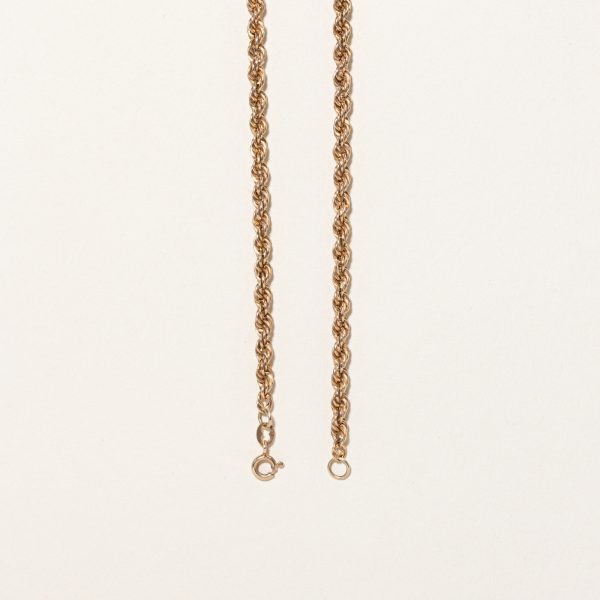 10k Yellow Gold Rope Chain | 21  | Fashion