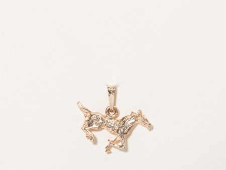 10k Yellow Gold Horse Charm Sale