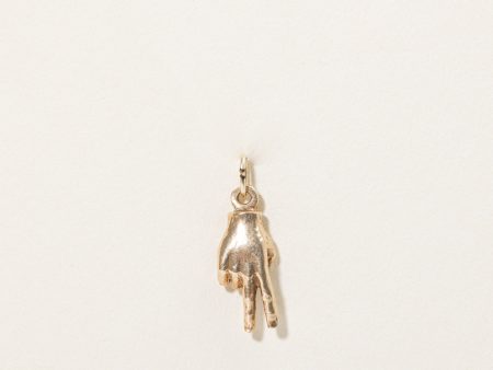 10k Yellow Gold Peace Charm Online Hot Sale