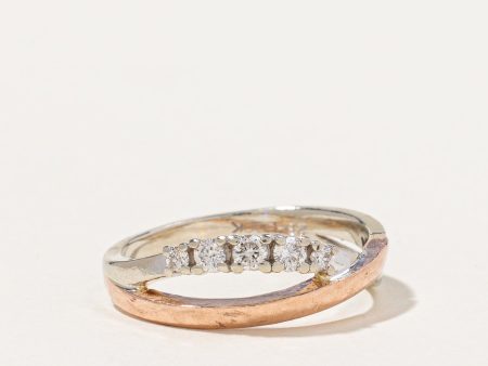 Two Tone Gold Diamond Bypass Ring | 0.23ctw | SZ 7.75 | Online