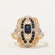 Sapphire & Diamond Cocktail Ring | 1.36ctw, 0.05ctw | SZ 9.75 | For Discount