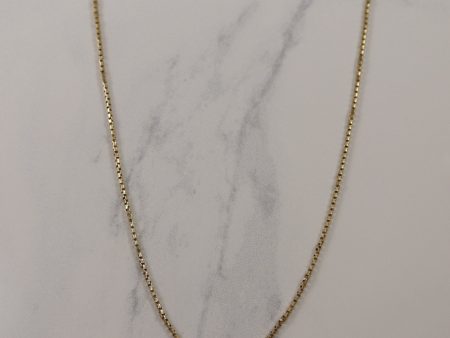 10k Yellow Gold Box Chain | 21.5  | For Sale