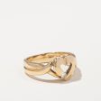 10k Yellow Gold Heart Diamond Ring | 0.05ct | SZ 6 Online Hot Sale