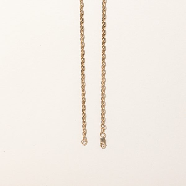 10k Yellow Gold Oval Cable Link Chain | 21  | Discount