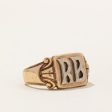 10k Two Tone Gold  RB  Signet Ring | SZ 9.5 | Supply